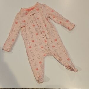 Baby GAP Pink Bear Print Kids Footie
